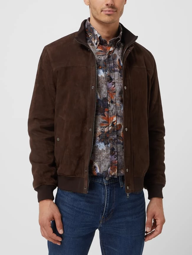 Brandneu ? Paul & Shark Lederblouson Aus Ziegenvelours - Haselnuss Braun ⌛ 4 Brandneu ? Paul & Shark Lederblouson Aus Ziegenvelours - Haselnuss Braun ⌛ – Bild 4