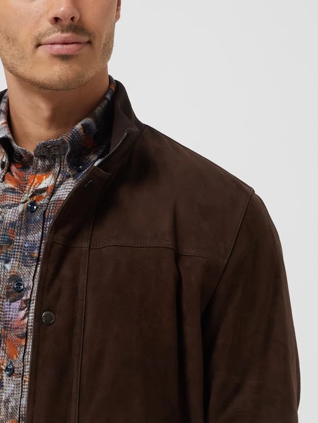 Brandneu ? Paul & Shark Lederblouson Aus Ziegenvelours - Haselnuss Braun ⌛ 3 Brandneu ? Paul & Shark Lederblouson Aus Ziegenvelours - Haselnuss Braun ⌛ – Bild 3