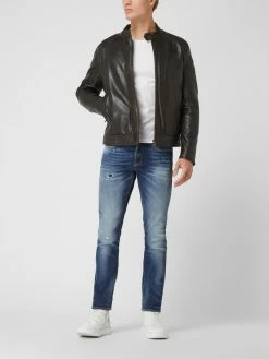 Großhandel ? Strellson Lederjacke Mit Wattierung - Dunkelbraun ?