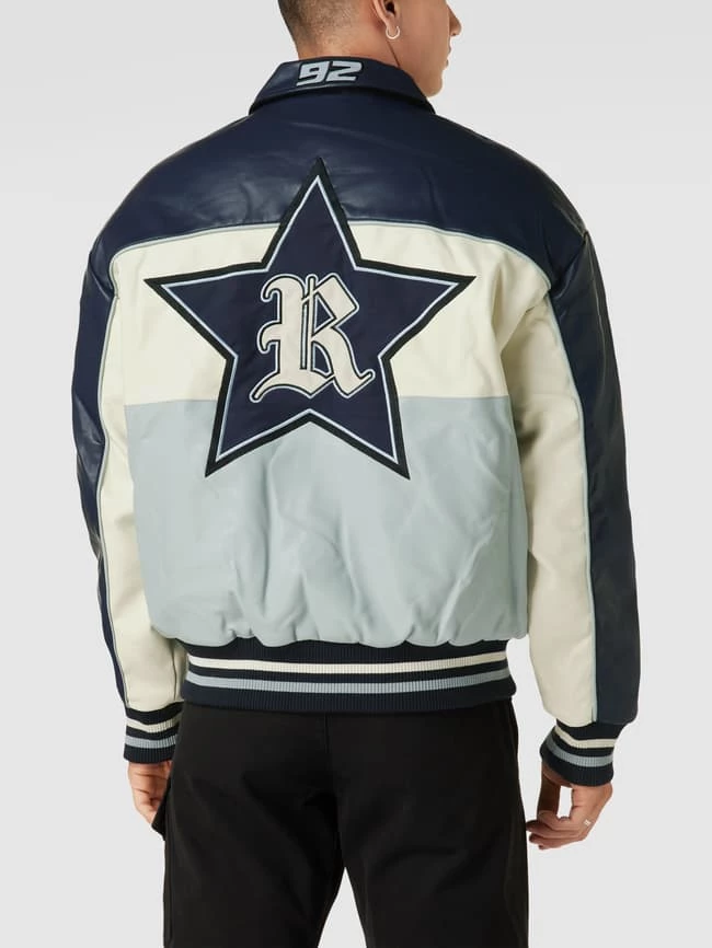 Schlussverkauf ⭐ REVIEW Lederjacke Mit Label-Stitching - Dunkelblau ⭐ 5 Schlussverkauf ⭐ REVIEW Lederjacke Mit Label-Stitching - Dunkelblau ⭐ – Bild 5