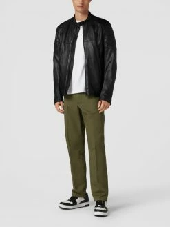 Aktion ? BOSS Casualwear Lederjacke Aus Lammleder Modell 'Joset' - Schwarz ?