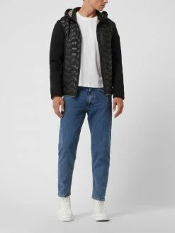 Auslauf ? Milestone Lederjacke Mit Abnehmbarer Kapuze Modell 'Darwin' - Schwarz ?