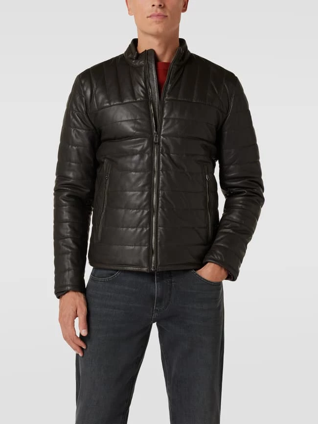 Großhandel ? JOOP! ? Jeans Lederjacke Mit Label-Details - Olivgrün ⌛ 4 Großhandel ? JOOP! ? Jeans Lederjacke Mit Label-Details - Olivgrün ⌛ – Bild 4