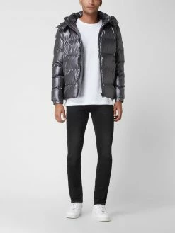 Schlussverkauf ? Guess Steppjacke Mit Abnehmbarer Kapuze - Anthrazit ❤️