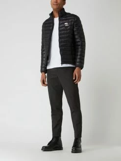 Neu ⭐ Karl Lagerfeld Steppjacke Mit Logo-Applikation - Schwarz ?