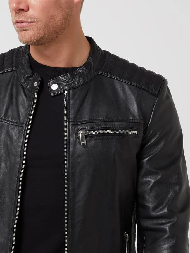 Aktion ? Freaky Nation Lederjacke Mit Stehkragen Modell 'New Hero' - Schwarz ⌛ 3 Aktion ? Freaky Nation Lederjacke Mit Stehkragen Modell 'New Hero' - Schwarz ⌛ – Bild 3