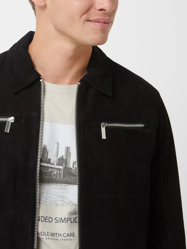 Budget ? Selected Homme Lederjacke Aus Wildleder Modell 'Archive' - Schwarz ? 3 Budget ? Selected Homme Lederjacke Aus Wildleder Modell 'Archive' - Schwarz ? – Bild 3