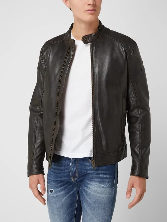 Großhandel ? Strellson Lederjacke Mit Wattierung - Dunkelbraun ? 4 Großhandel ? Strellson Lederjacke Mit Wattierung - Dunkelbraun ? – Bild 4