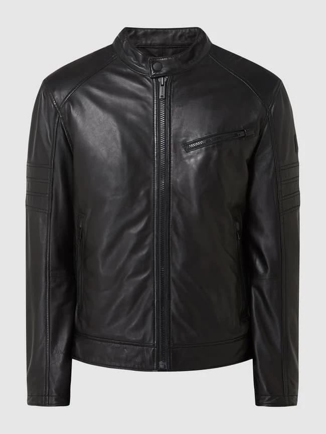 Billig ? Strellson Lederjacke Aus Lammleder Modell 'Bexley' - Wattiert - Schwarz ⌛ 2 Billig ? Strellson Lederjacke Aus Lammleder Modell 'Bexley' - Wattiert - Schwarz ⌛ – Bild 2