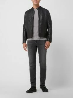 Auslauf ? Selected Homme Lederjacke Aus Lammleder Modell 'Archive' - Schwarz ⌛