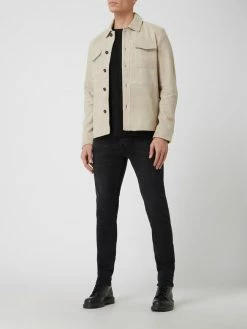 Bestpreis ? Selected Homme Lederjacke Mit Umlegekragen Modell 'Carter' - Offwhite ⌛