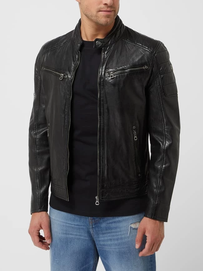 Coupon ? Gipsy Lederjacke Mit Stehkragen Modell 'Derry' - Schwarz ✔️ 4 Coupon ? Gipsy Lederjacke Mit Stehkragen Modell 'Derry' - Schwarz ✔️ – Bild 4