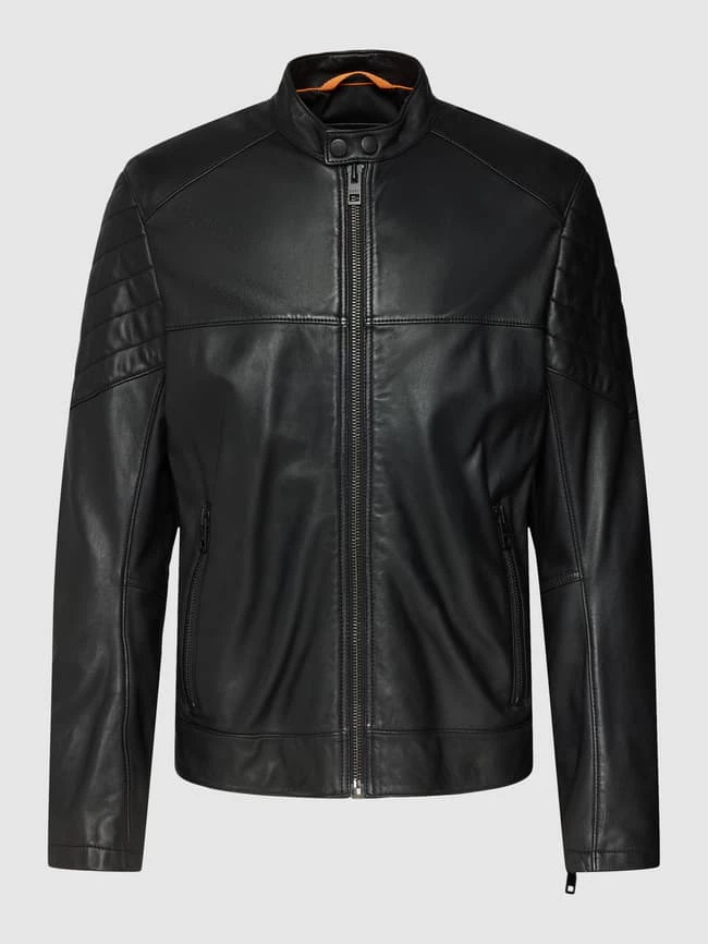 Bestpreis ? BOSS Casualwear Lederjacke Mit Label-Patch Modell 'JOSET' - Schwarz ✔️ 2 Bestpreis ? BOSS Casualwear Lederjacke Mit Label-Patch Modell 'JOSET' - Schwarz ✔️ – Bild 2
