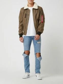Bestes Angebot ? Alpha Industries Blouson Aus Leder - Dunkelbraun ?