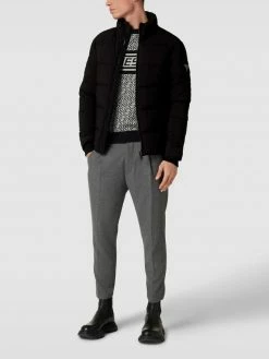 Neu ✨ Guess Steppjacke Mit Label-Details Modell 'PUFFA' - Schwarz ✨