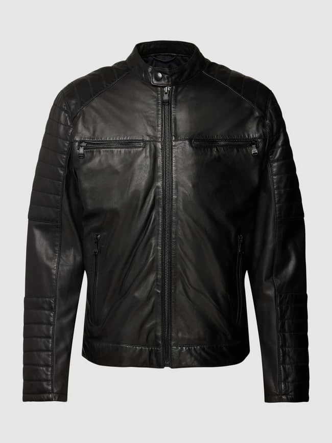 Billig ? JOOP! ? Jeans Lederjacke Mit Stehkragen Modell 'Baldo' - Schwarz ❤️ 1 Billig ? JOOP! ? Jeans Lederjacke Mit Stehkragen Modell 'Baldo' - Schwarz ❤️