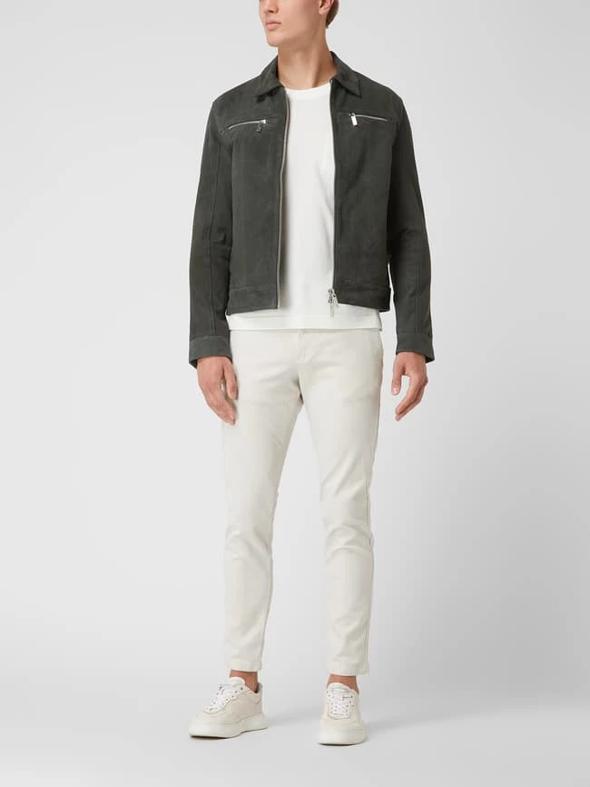 Neu ? Selected Homme Lederjacke Aus Wildleder Modell 'Archive' - Grün ? 1 Neu ? Selected Homme Lederjacke Aus Wildleder Modell 'Archive' - Grün ?