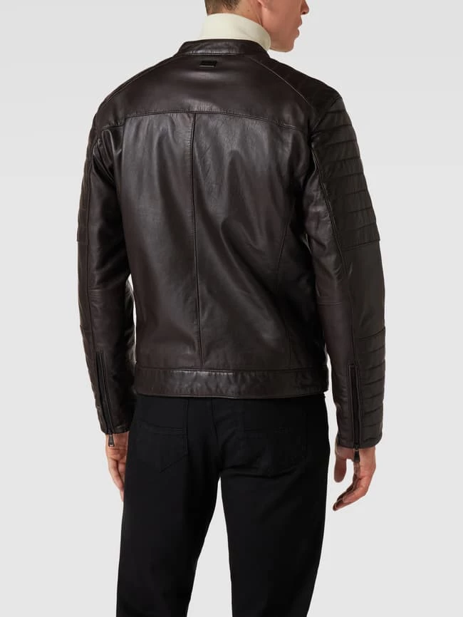 Aktion ? JOOP! ? Jeans Lederjacke Mit Stehkragen Modell 'Baldo' - Mittelbraun ? 5 Aktion ? JOOP! ? Jeans Lederjacke Mit Stehkragen Modell 'Baldo' - Mittelbraun ? – Bild 5