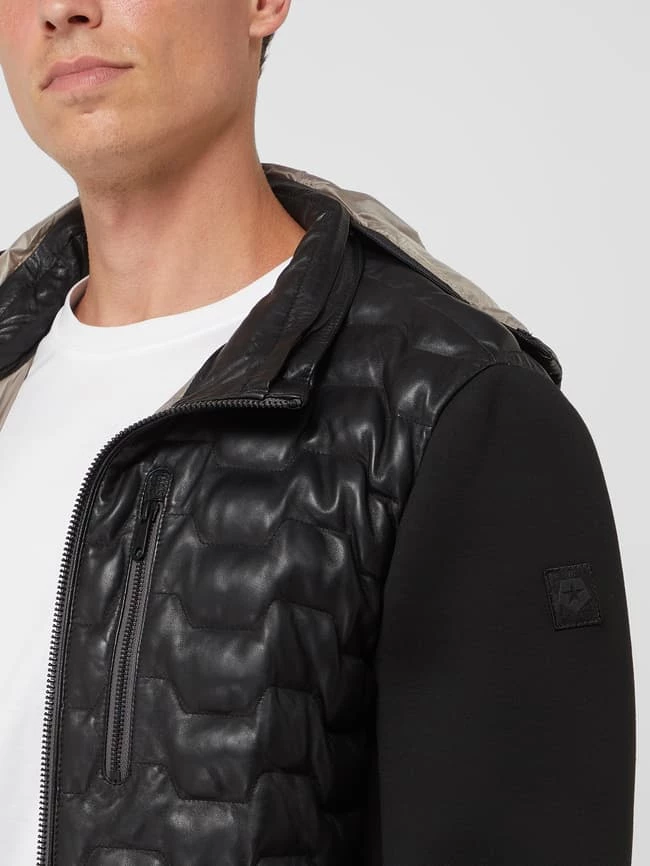 Auslauf ? Milestone Lederjacke Mit Abnehmbarer Kapuze Modell 'Darwin' - Schwarz ? 5 Auslauf ? Milestone Lederjacke Mit Abnehmbarer Kapuze Modell 'Darwin' - Schwarz ? – Bild 5