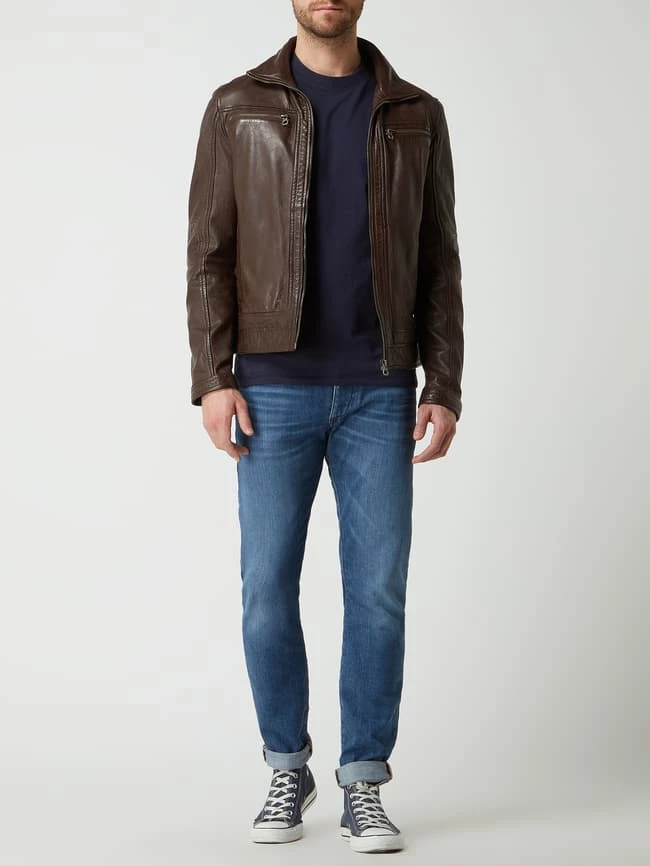 Bester Verkauf ✨ Gipsy Regular Fit Lederjacke Mit Stehkragen Modell 'Casen' - Mittelbraun ? 1 Bester Verkauf ✨ Gipsy Regular Fit Lederjacke Mit Stehkragen Modell 'Casen' - Mittelbraun ?