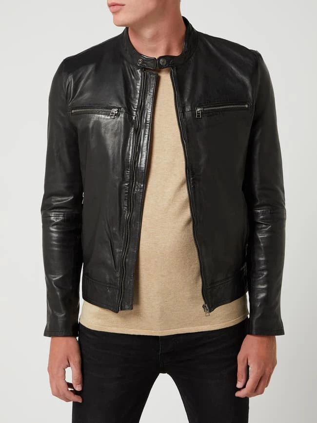 Budget ? Goosecraft Lederjacke Mit Stehkragen Modell 'Kyll' - Schwarz ? 4 Budget ? Goosecraft Lederjacke Mit Stehkragen Modell 'Kyll' - Schwarz ? – Bild 4