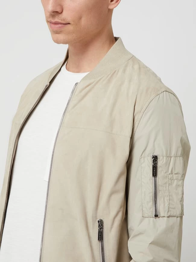 Rabatt ? GimoS Lederblouson Mit Kontrastärmeln - Beige ⭐ 3 Rabatt ? GimoS Lederblouson Mit Kontrastärmeln - Beige ⭐ – Bild 3
