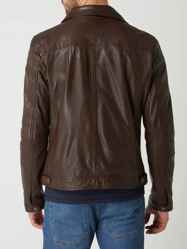 Bester Verkauf ✨ Gipsy Regular Fit Lederjacke Mit Stehkragen Modell 'Casen' - Mittelbraun ? 5 Bester Verkauf ✨ Gipsy Regular Fit Lederjacke Mit Stehkragen Modell 'Casen' - Mittelbraun ? – Bild 5