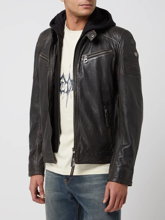 Blitzangebot ? Gipsy Lederjacke Mit Kapuze Modell 'Ryan' - Anthrazit ? 4 Blitzangebot ? Gipsy Lederjacke Mit Kapuze Modell 'Ryan' - Anthrazit ? – Bild 4