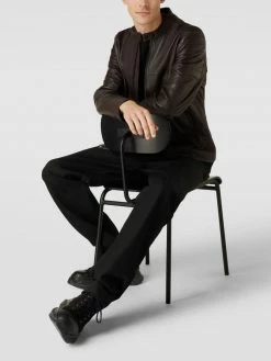 Rabatt ? BOSS Casualwear Lederjacke Aus Lammleder Modell 'Joset' - Dunkelbraun ✔️