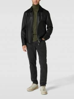 Rabatt ? Windsor Lederjacke Mit Kentkragen Modell 'Bareto' - Schwarz ✔️
