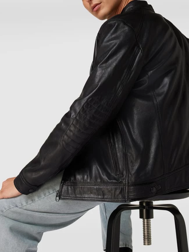 Billig ✨ JOOP! Collection Lederjacke Mit Stehkragen Modell 'Peel' - Schwarz ? 3 Billig ✨ JOOP! Collection Lederjacke Mit Stehkragen Modell 'Peel' - Schwarz ? – Bild 3