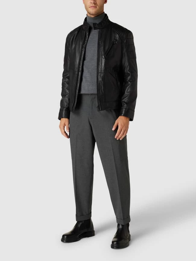 Schlussverkauf ✨ JOOP! ? Jeans Lederjacke Mit Schulterpolstern Modell 'Lima' - Schwarz ? 1 Schlussverkauf ✨ JOOP! ? Jeans Lederjacke Mit Schulterpolstern Modell 'Lima' - Schwarz ?